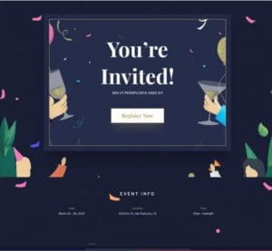 Announce a special event on your personal website