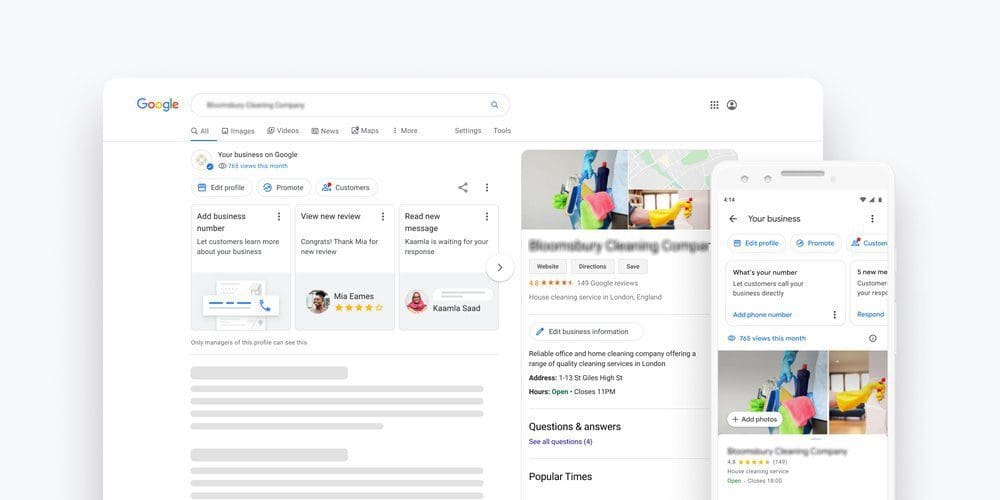 Intelligent Website Design benefits from a Google Business Profile