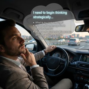 Man thinking strategically