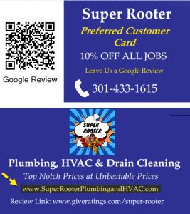 business card with review link in QR code