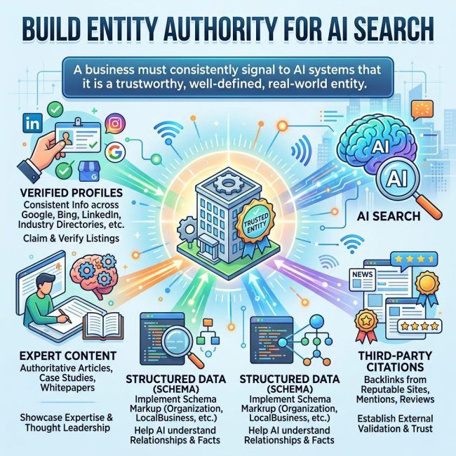 build entitiy authority for AI search