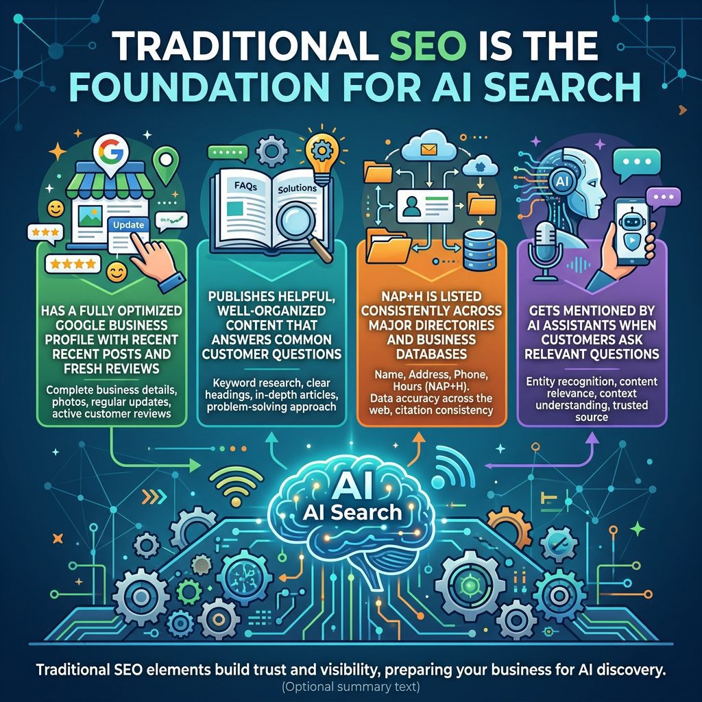 Is traditional SEO dead? No. It forms the foundation for AI Search.