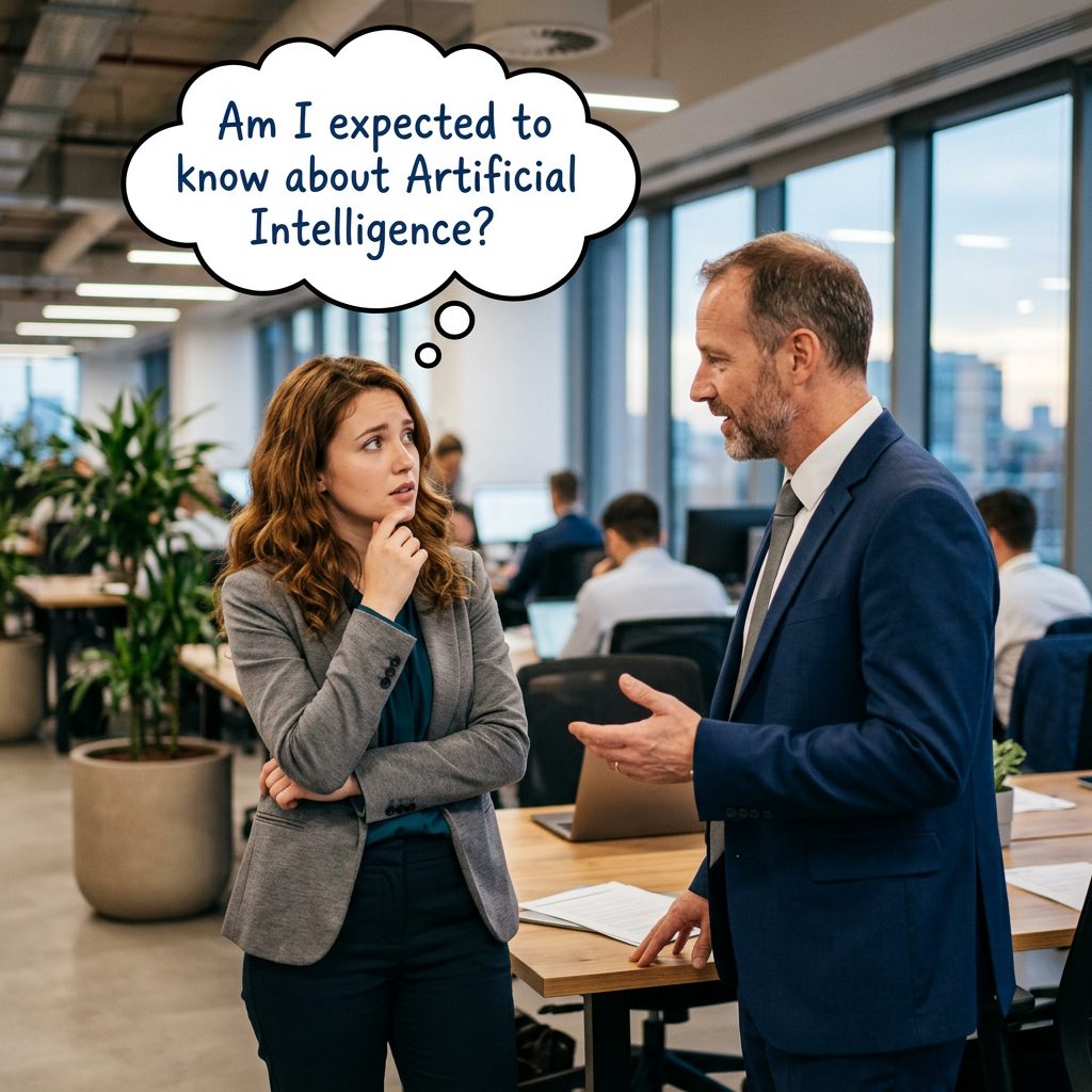 lady wondering if she need to know AI for her job.
