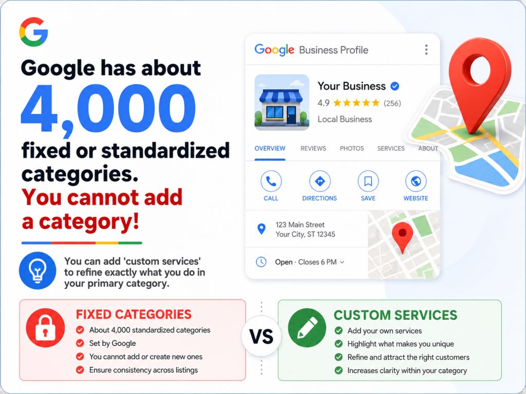 Google Business Categories are preselected by Google
