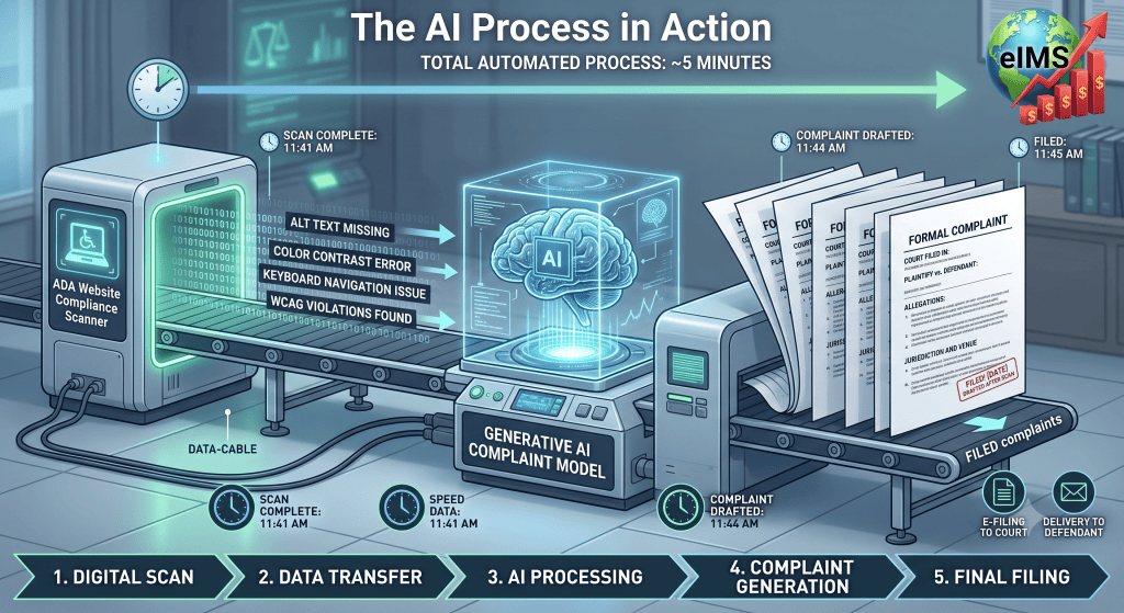 ada lawsuits increasing. This image shows the ai process in action