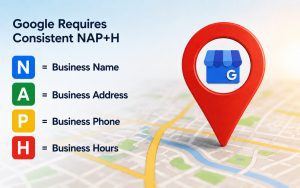 AI SEO Agency should start with a strong foundation to establish entity authority. Start with NAP+H