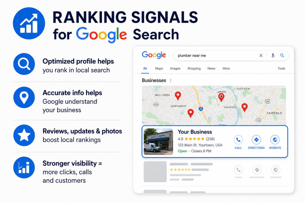 Ranking signals for Google search helps build trust